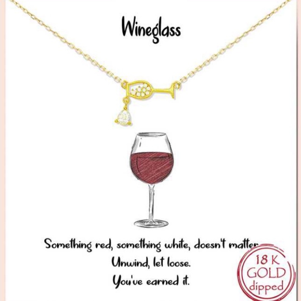 🆕 CHEERS! 🍷18kt. Gold Dipped Dainty Necklace🍷
